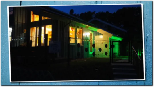 Ferienhaus Blueberry Hill bei Nacht
